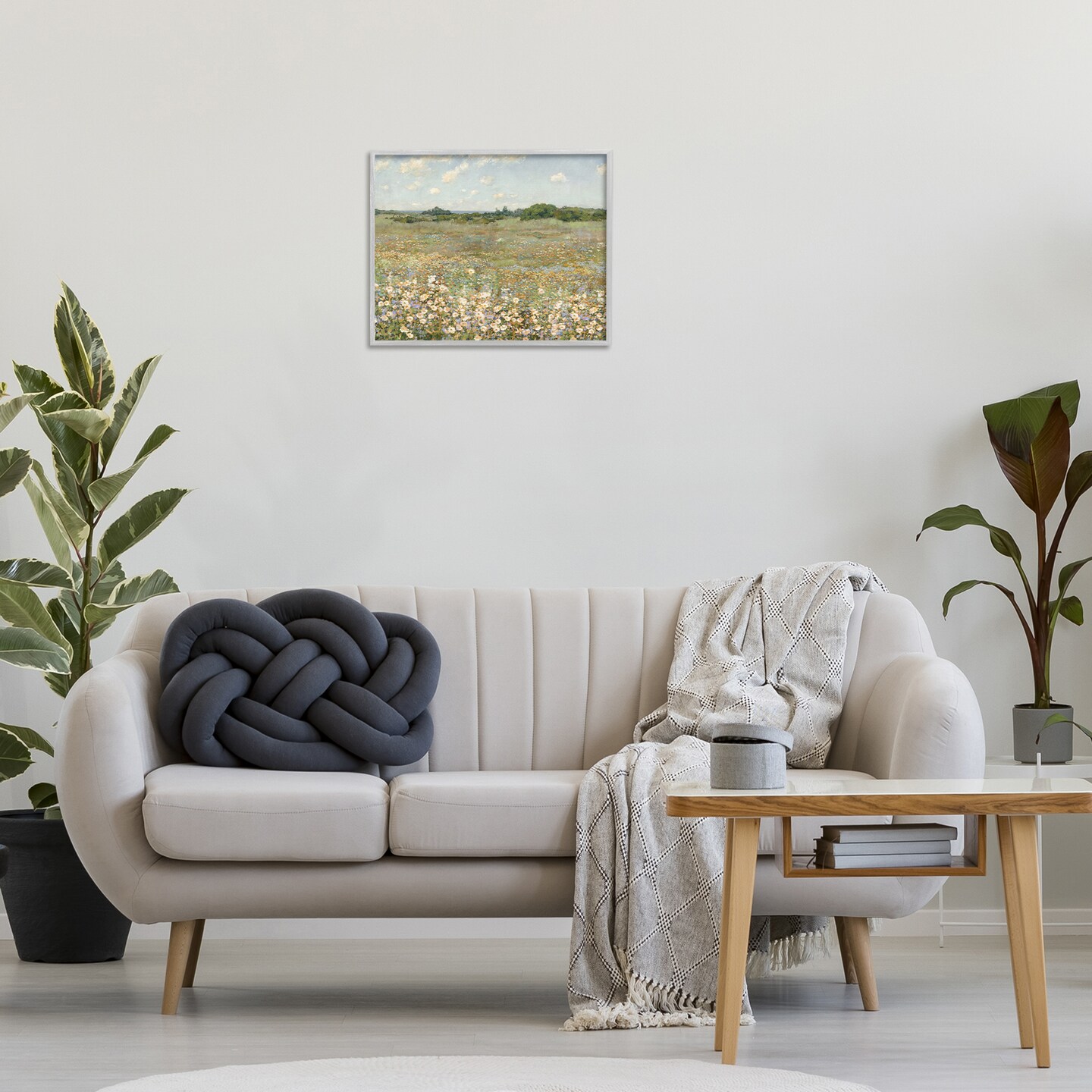 Stupell Industries Vast Flower Speckled Meadow Framed Giclee Design by Amber Sterling
