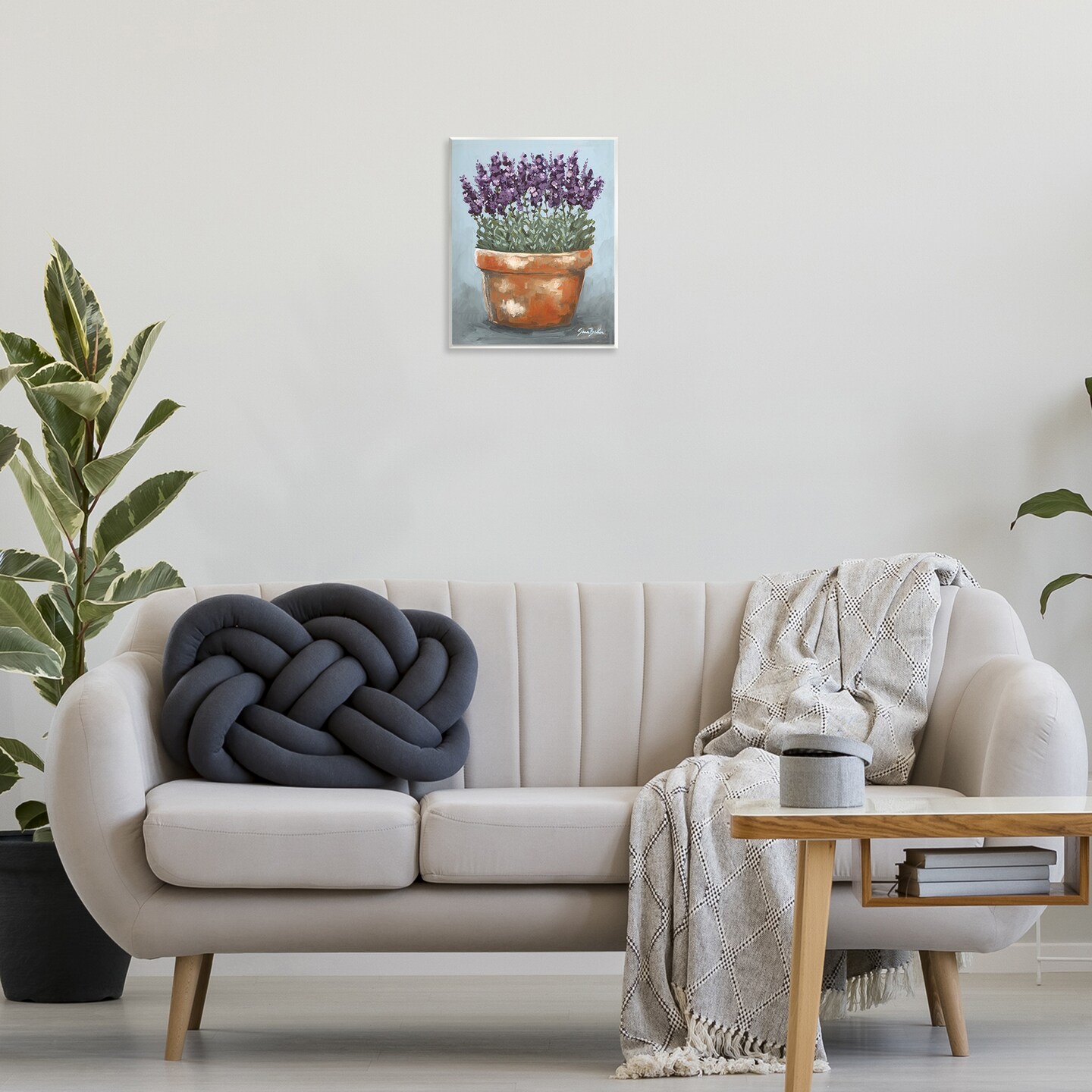 Stupell Industries Potted Lavender Herbs Wall Plaque Design by Sara Baker