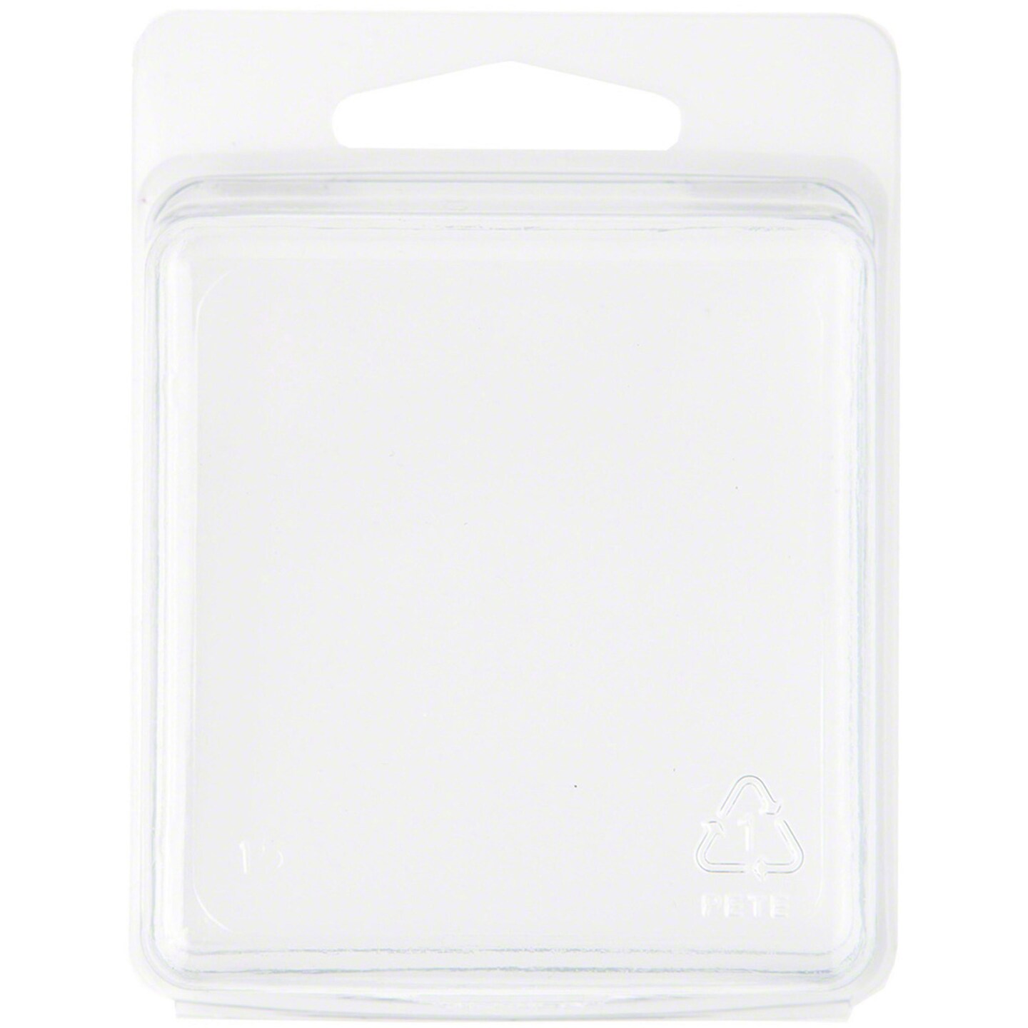 Collecting Warehouse Clear Plastic Clamshell Package / Storage Container, 2.56" H x 2.44" W x 1.25" D