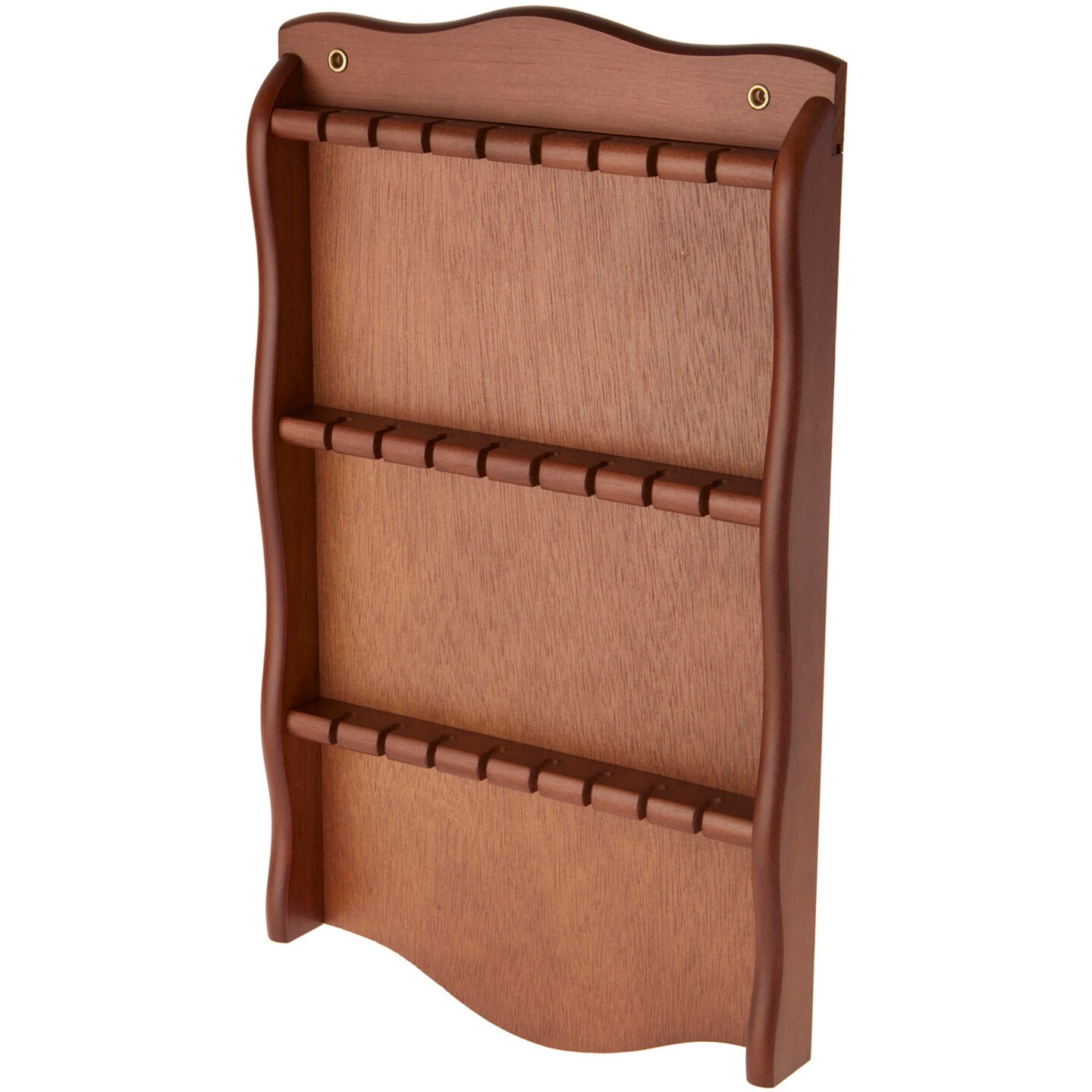 Bard&#x27;s Brown Wood Wall Mountable 24 Spoon Rack, 18&#x22; H x 10.5&#x22; W x 1.5&#x22; D