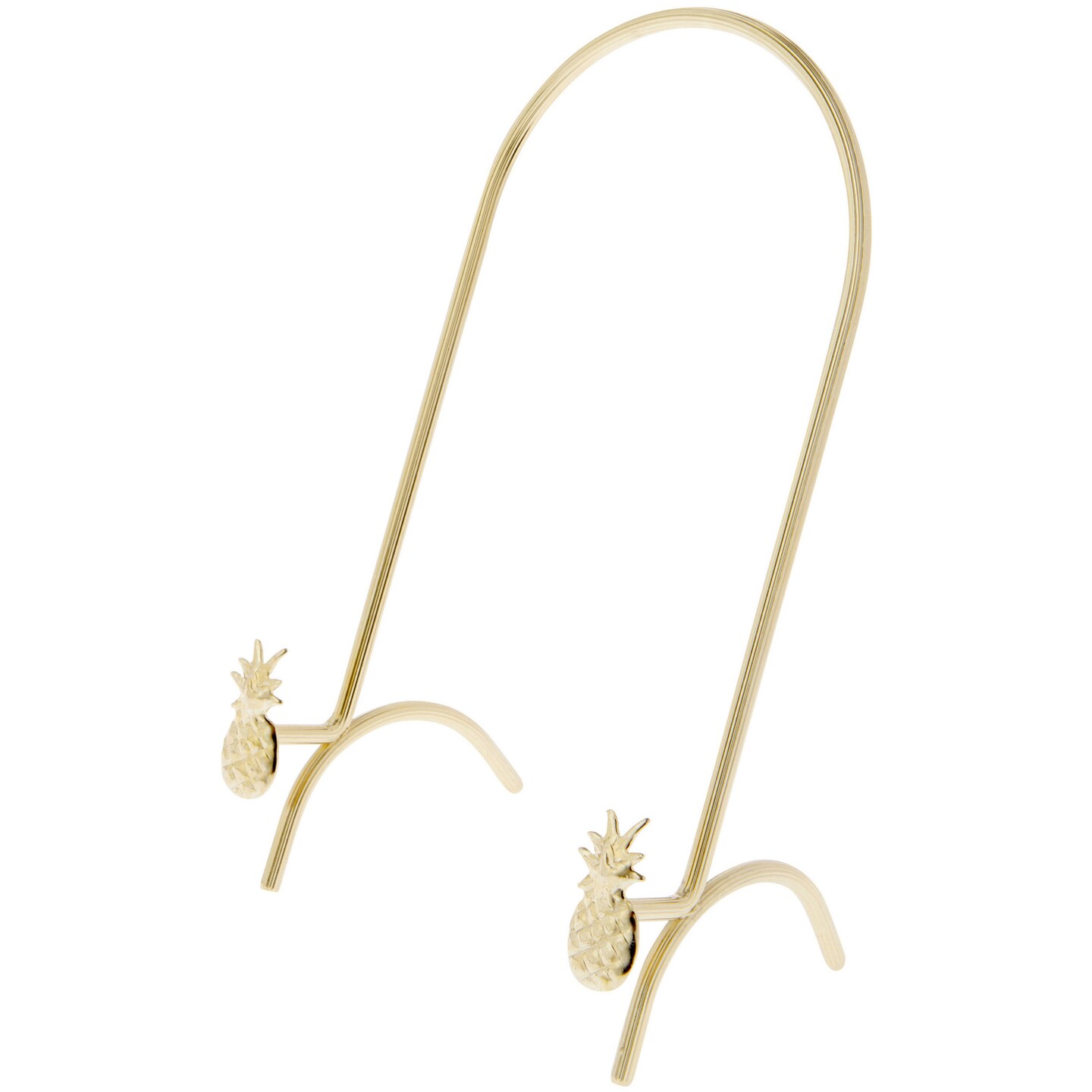 Bard&#x27;s Brass Metal Easel Stand, Pineapple, 7.75&#x22; H x 5&#x22; W x 4&#x22; D