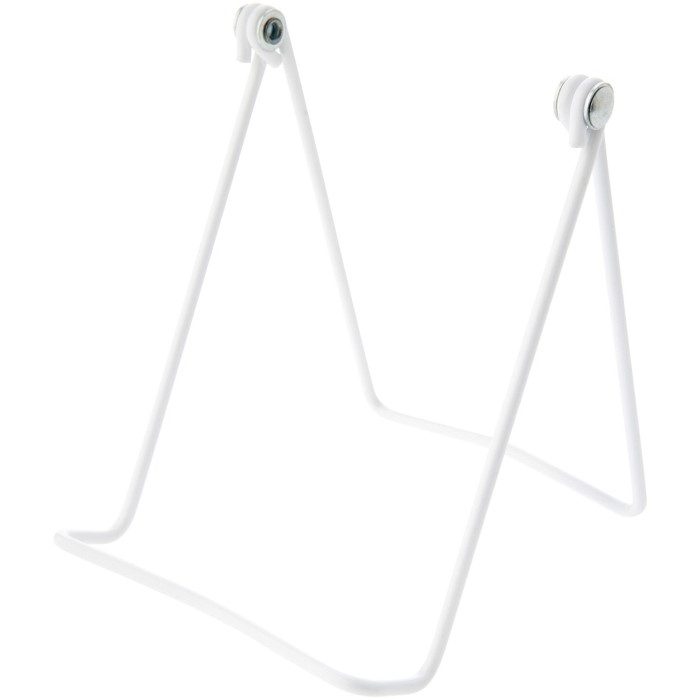 Bard's Vinyl Covered White Wire Easel Stand, 6" H x 4.5" W x 6" D