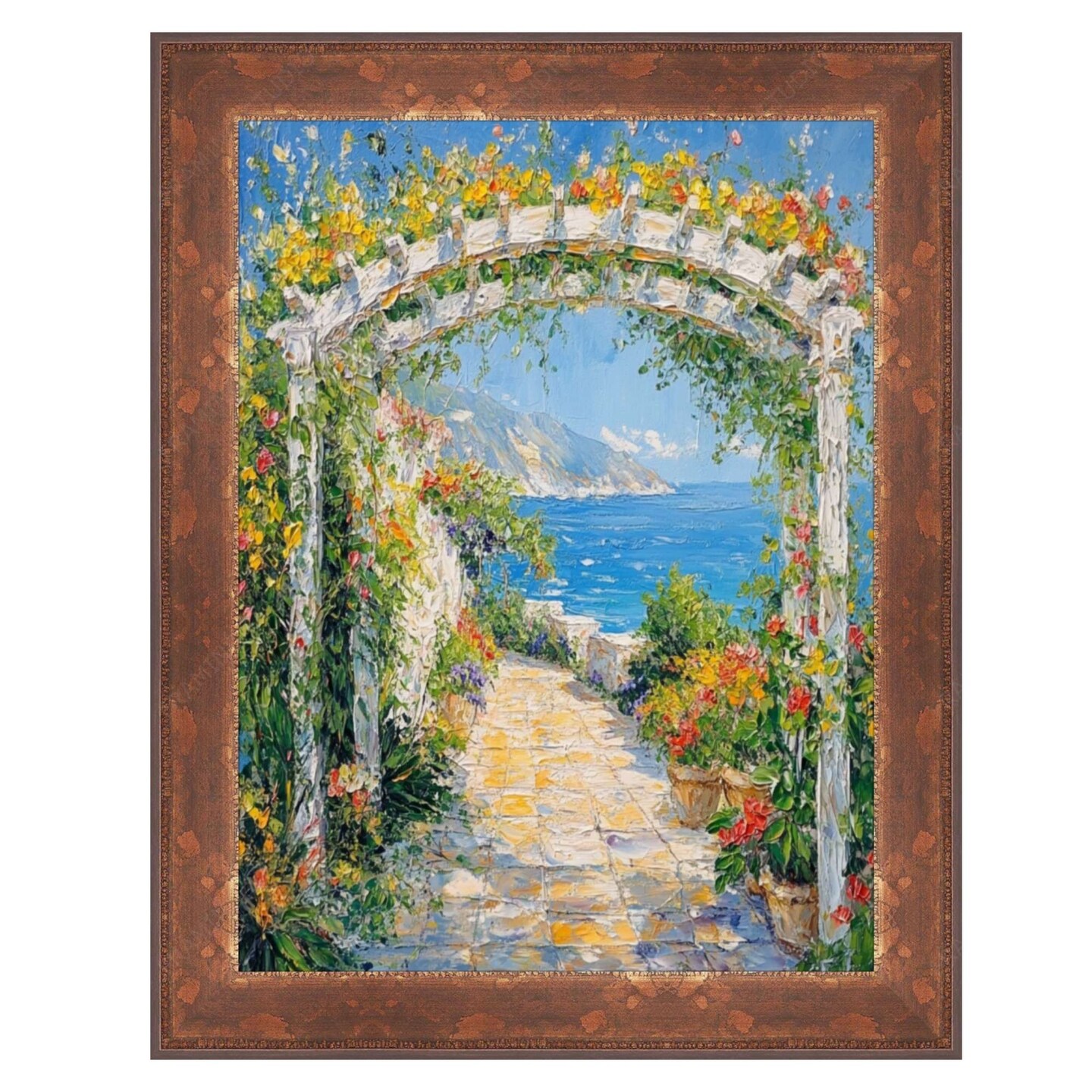 Rust Patina Bronze Gold Black Picture Frame 12x36 frame