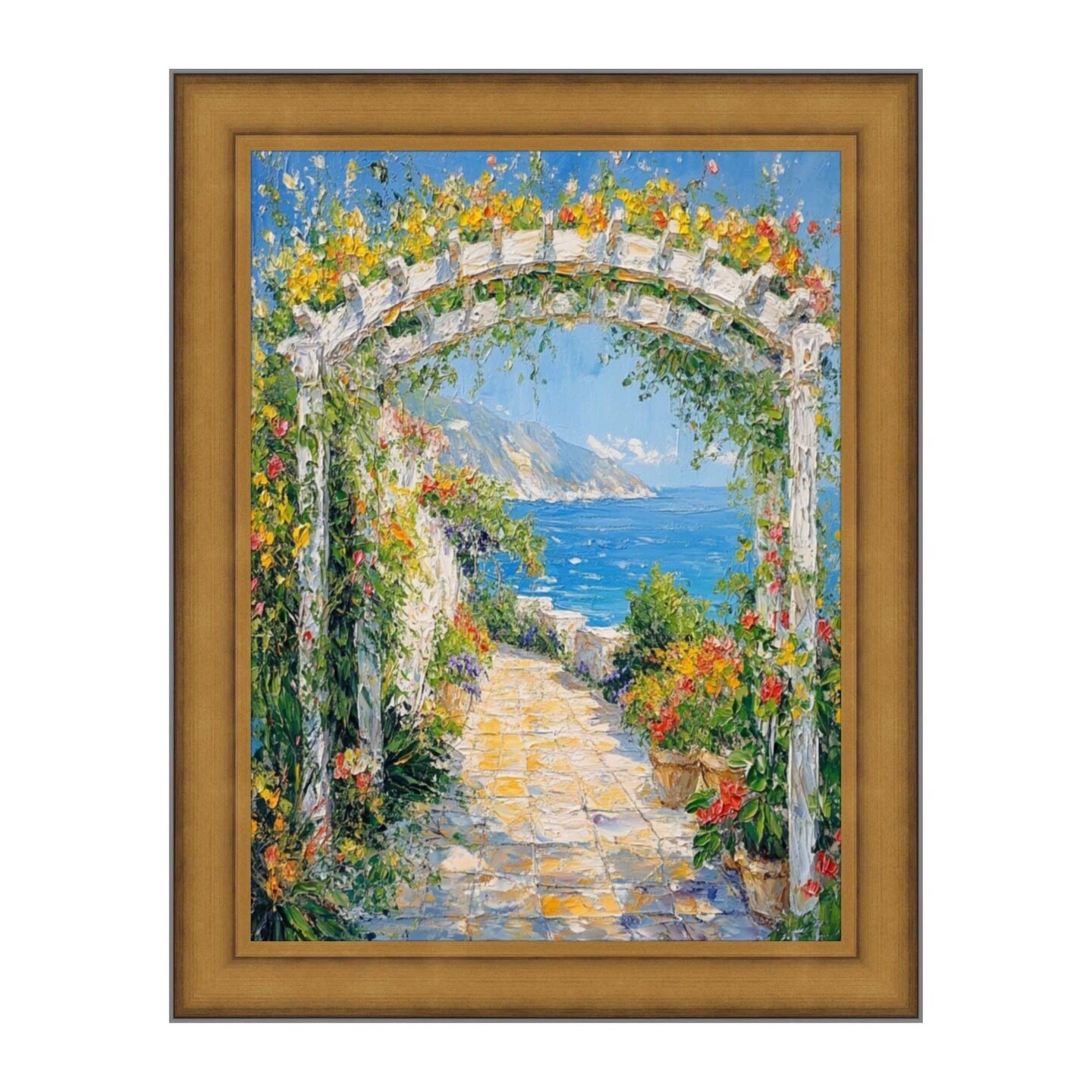 Industrial Gold Metal Slope Picture Frame 20x24 frame