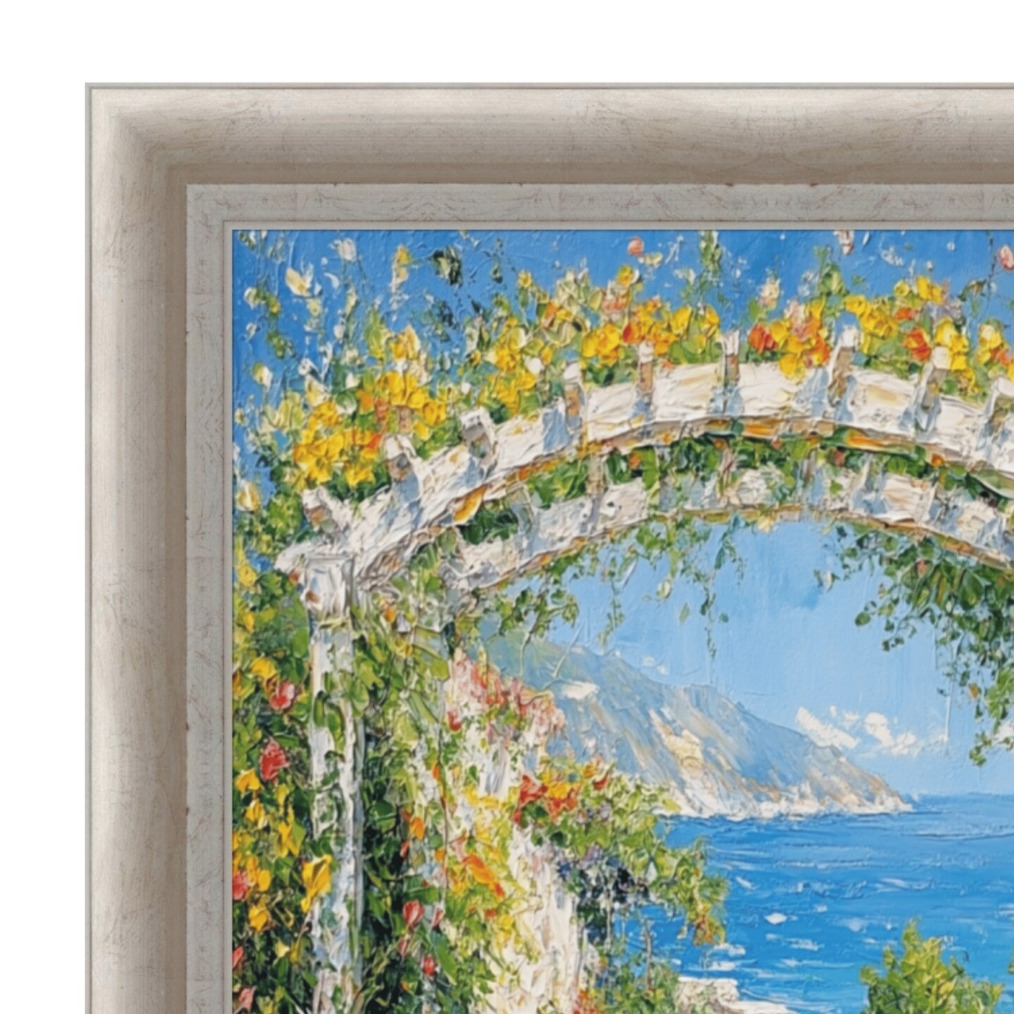 Italian Florentine Silver Leaf Shadow Box Picture Frame 20x28 frame