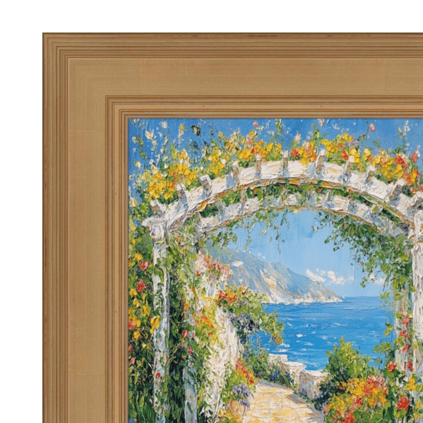 Wide Gold Flat Panel Picture Frame 13x19 frame