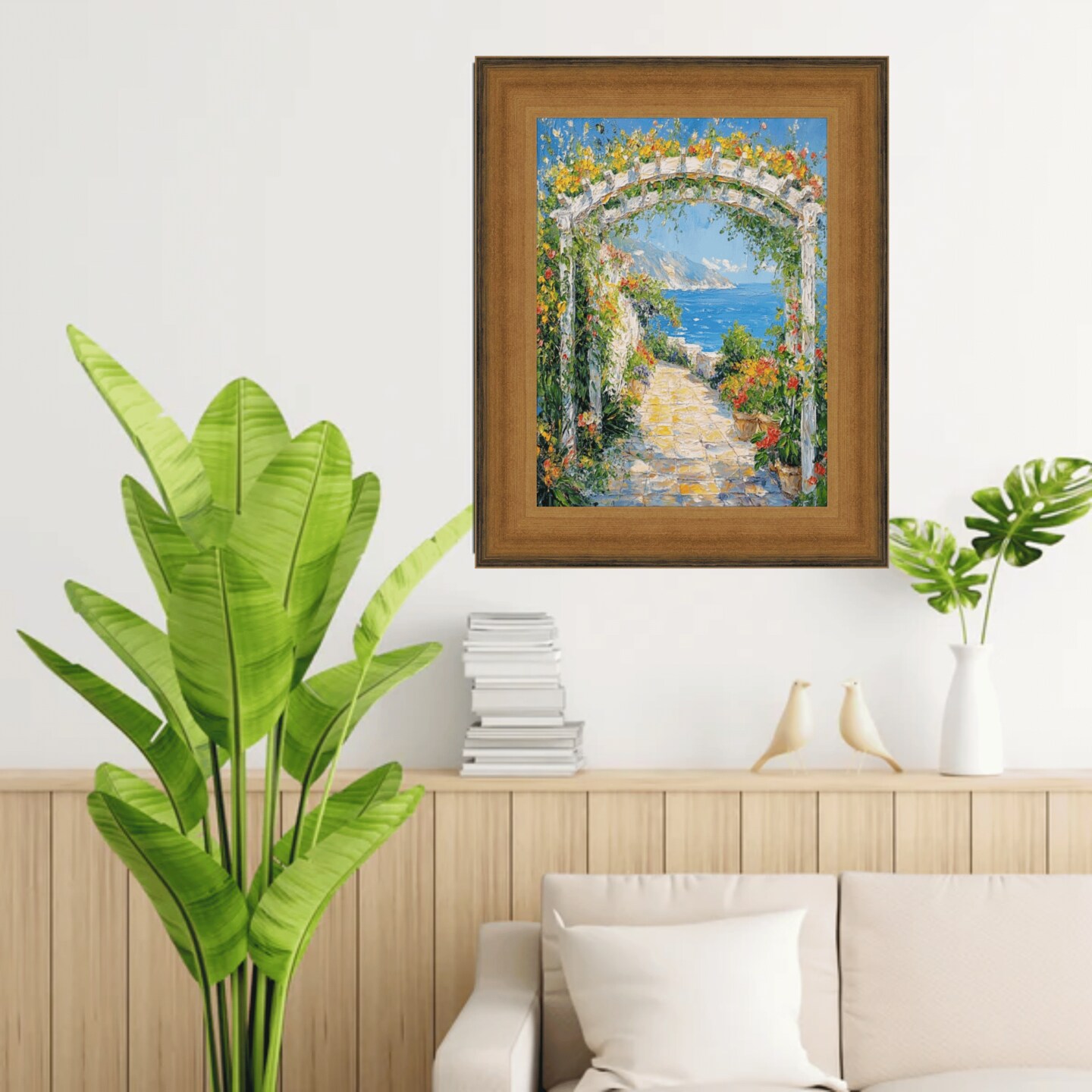 Wide Scoop Brushed Gold Picture Frame 30x40 frame
