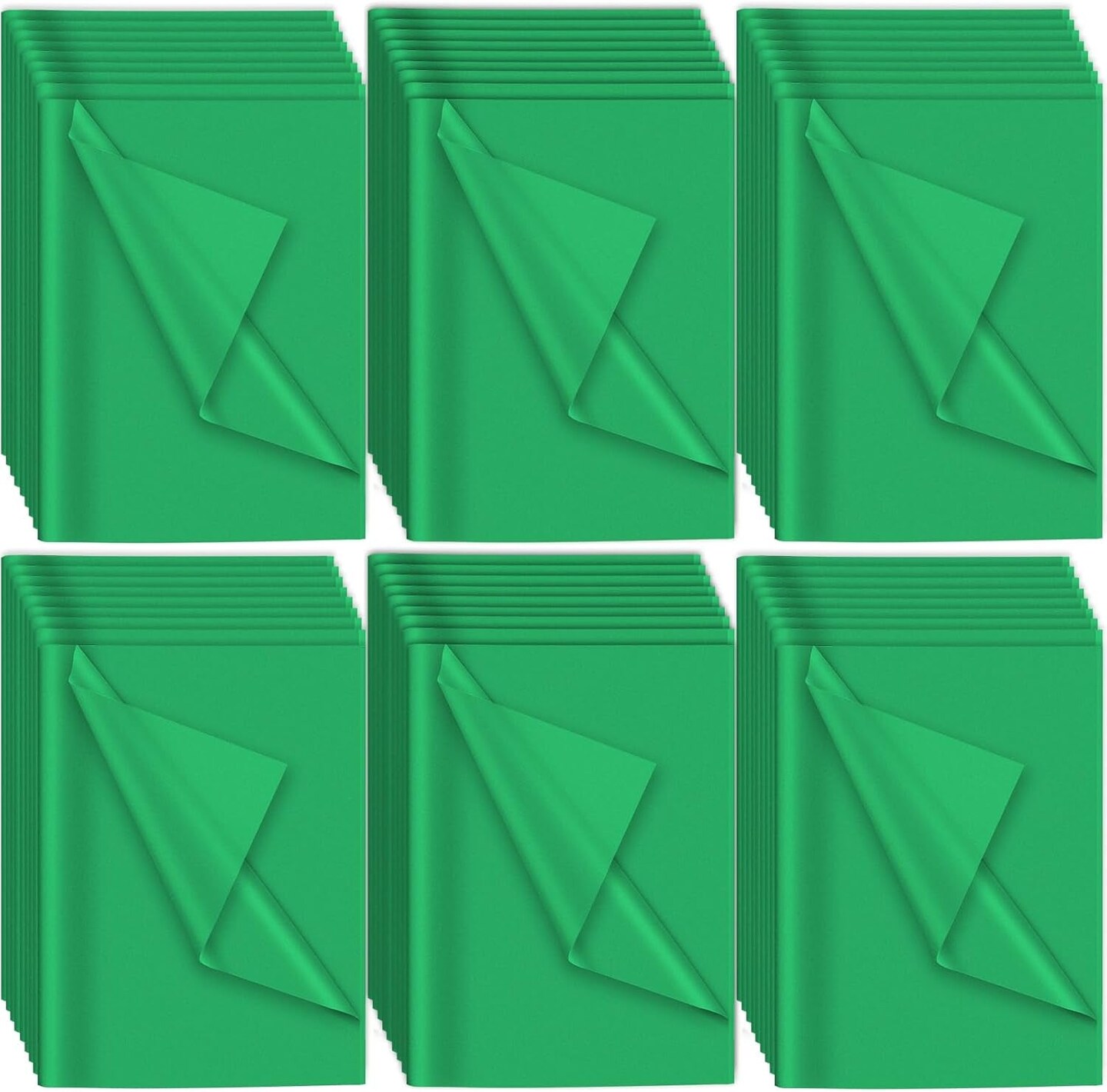 600 sheets green wrapping tissue paper 14x20 inch bulk tissue paper