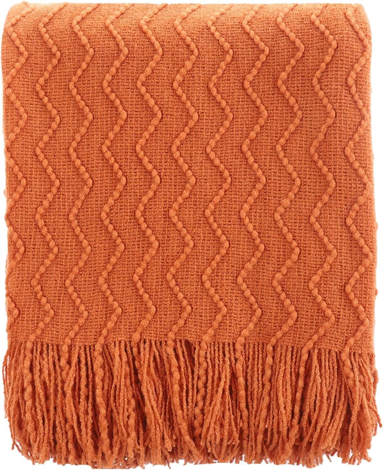 Spring Green Throw Blanket for Couch, Textured Knit Throw, Green Decorative Blankets and Throws for Sofa Bed Living Room, Outdoor Throw, 50&#x22;X60&#x22;