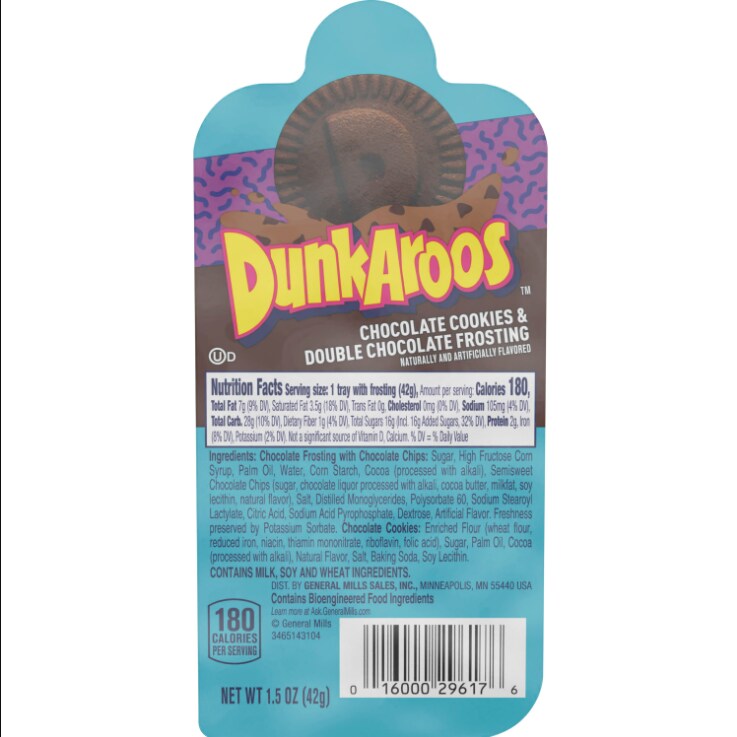 Dunkaroos Chocolate Cookies and Chocolate Frosting, 1.5 oz (Case of 12)