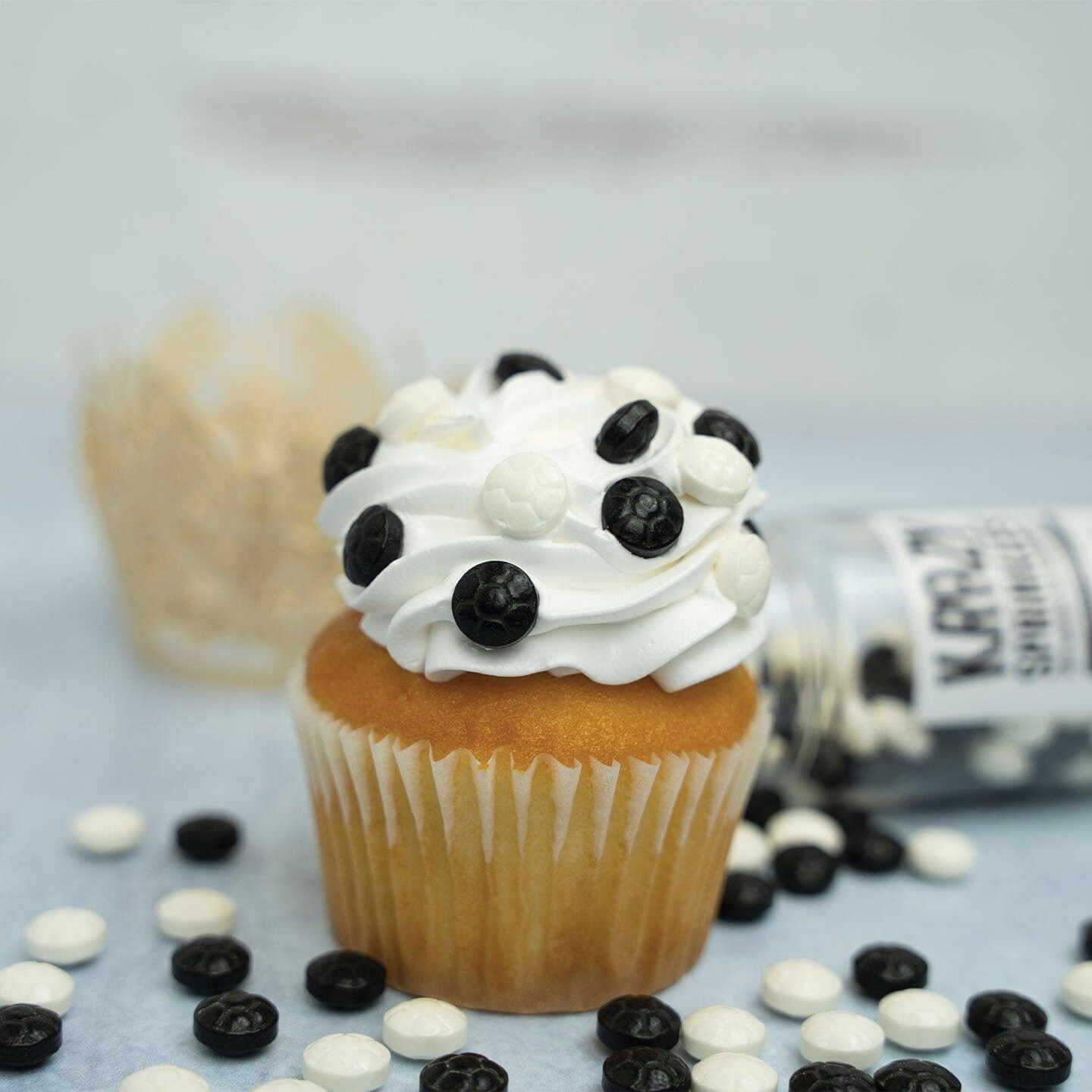 Krazy Sprinkles - Soccer Balls (1/2 Cup, 1x Jar) for Cakes, Ice Cream &#x26; Cookies