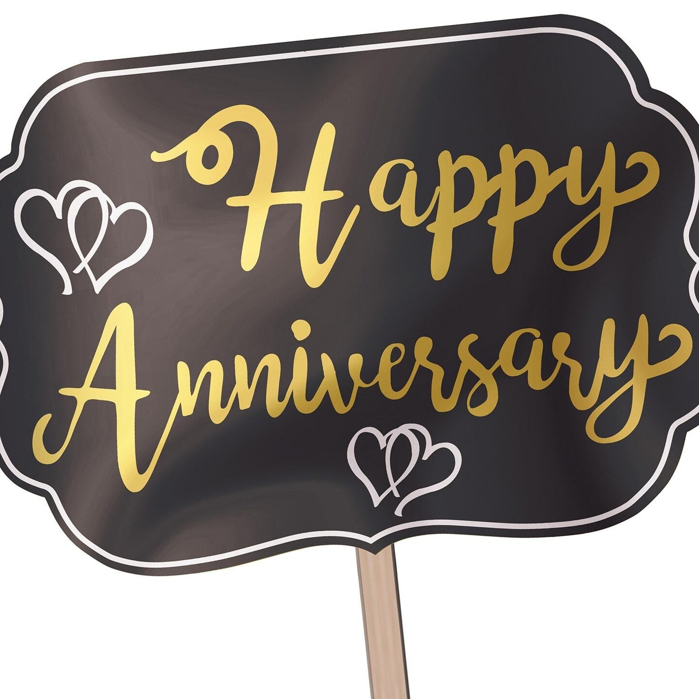 6 Pack Beistle Foil Happy Anniversary Yard Sign