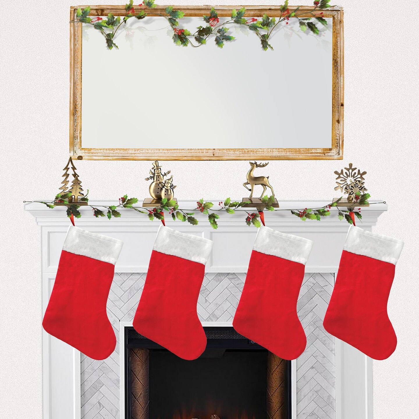 12 Pack Beistle Felt Christmas Stocking