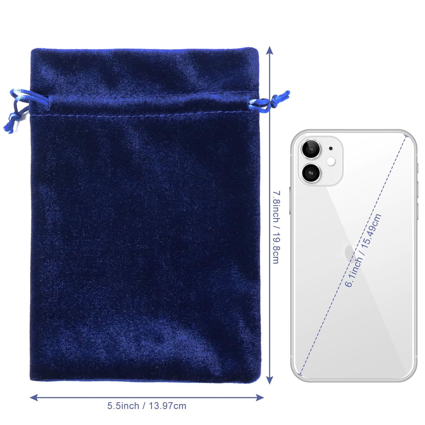 Soft Velvet Gift Bags, 5.5 x7.8inch Dice Storage Bag with Drawstring, Velvet Storage Bag for Tarot Card Holder Bag Jewelry Pouch Enthusiasts Hand Gift Bags