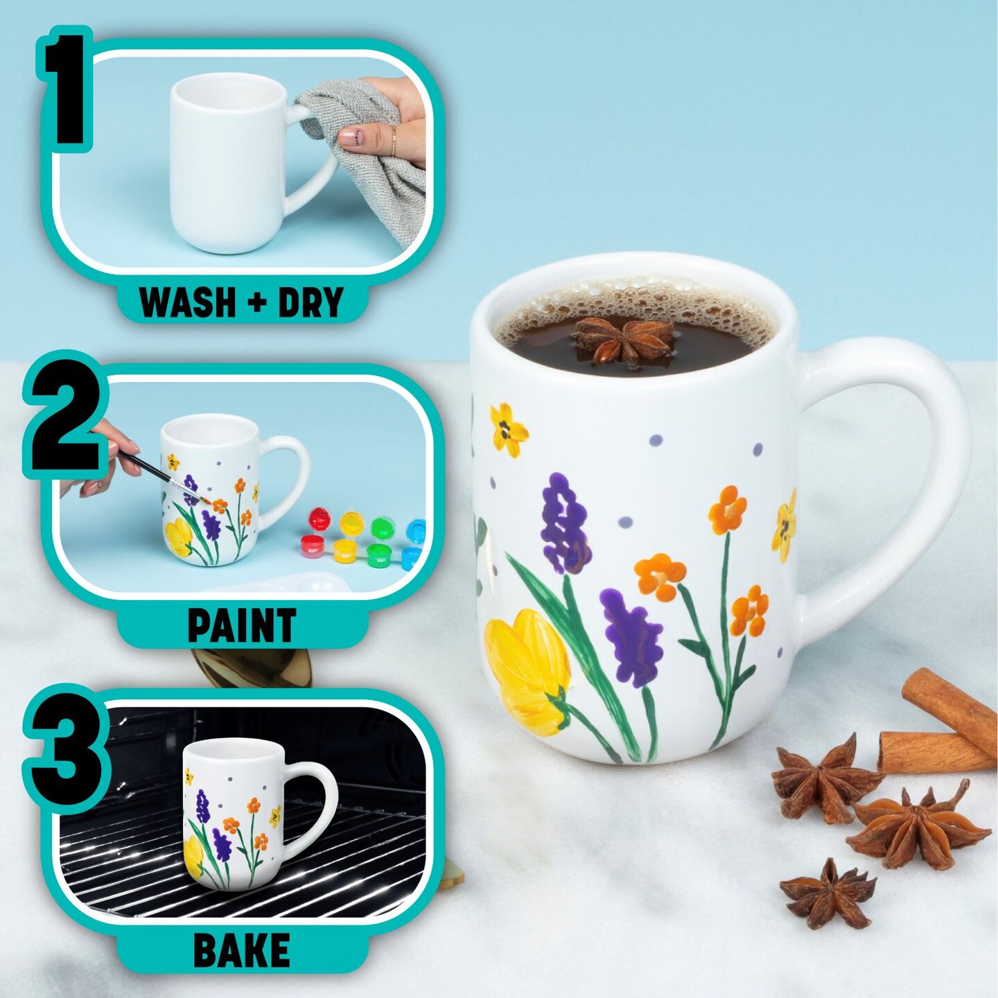 Tulip Painted by Me Mug Painting Kit 4 Pack