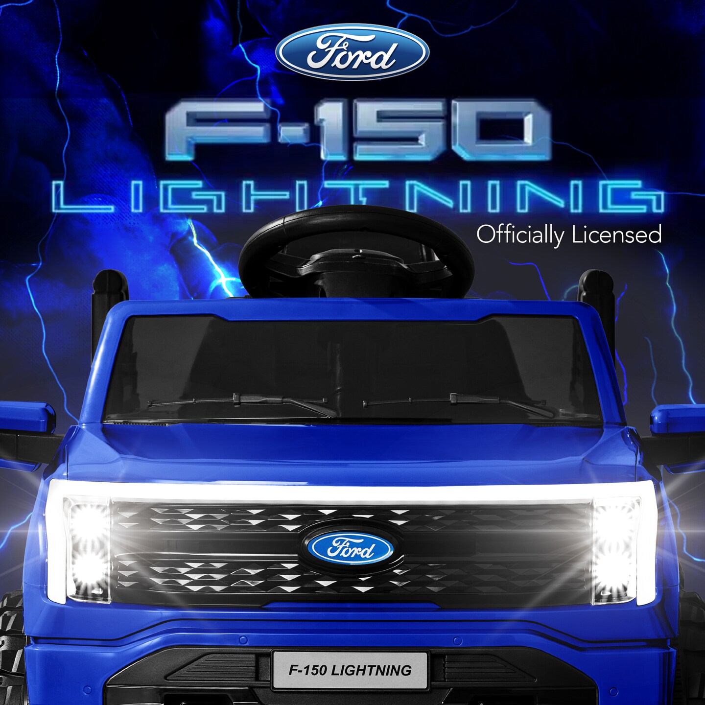 Best Choice Products Kids 12V Ride On Car Officially Licensed Ford Lightning Truck w/ Remote, LED Lights