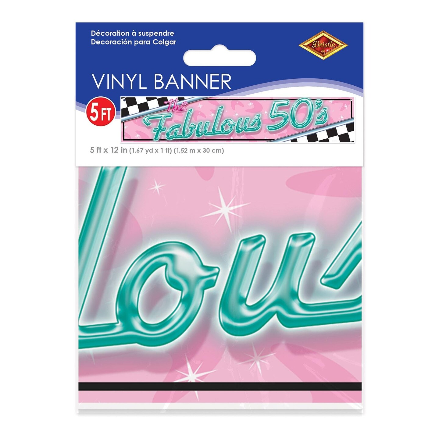 12 Pack Beistle The Fabulous 50&#x27;s Party Banner