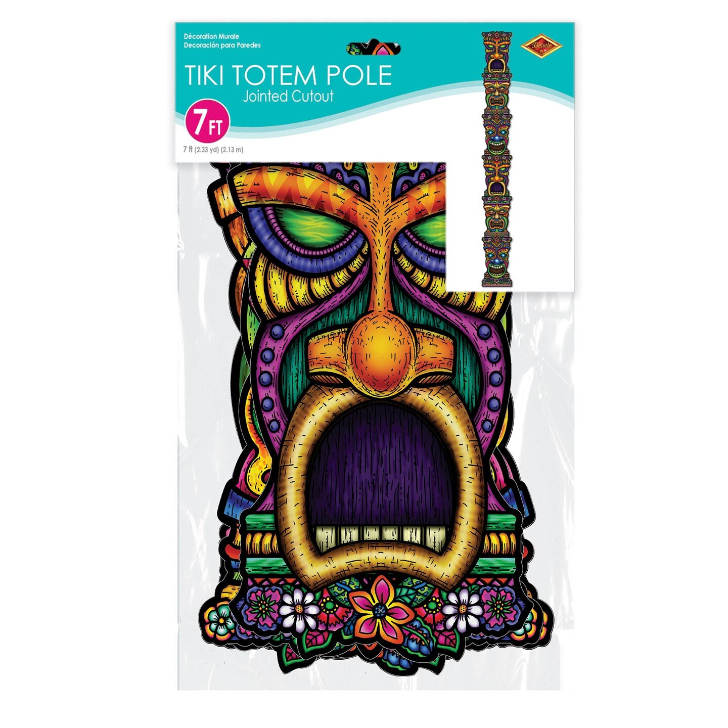 12 Pack Beistle Luau Party Jointed Tiki Totem Pole
