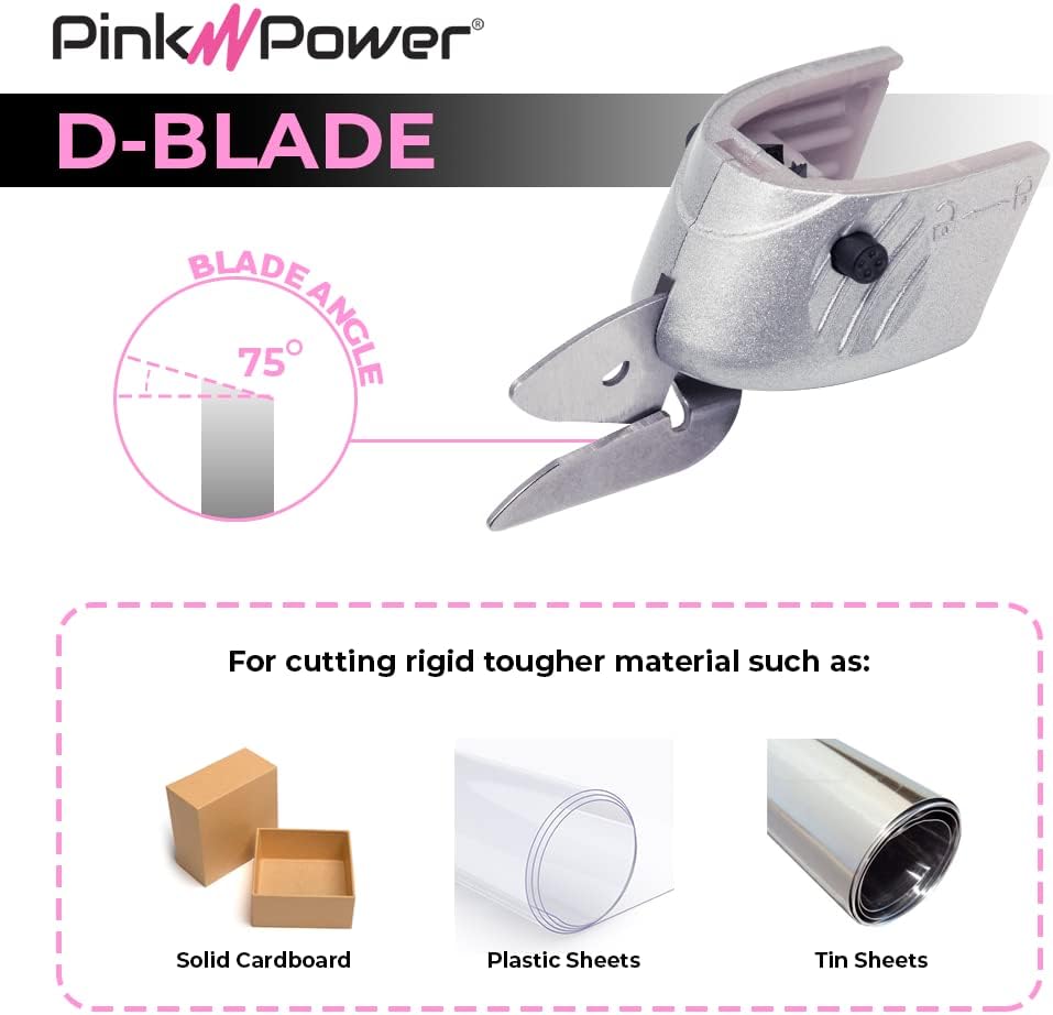 Cardboard and Metal Replacement Blade for Pink Power HG2043 3.6V Lithium Ion Pink Cordless Electric Scissors (PPD Blade : 5 Pack)