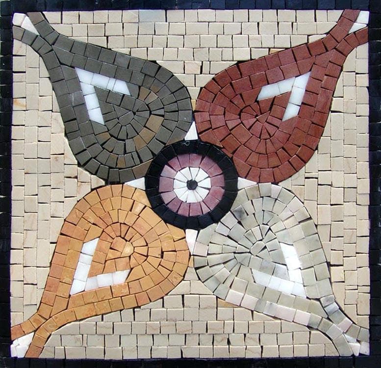 product name is Multi-Colored Flower Mosaic - Gardenia