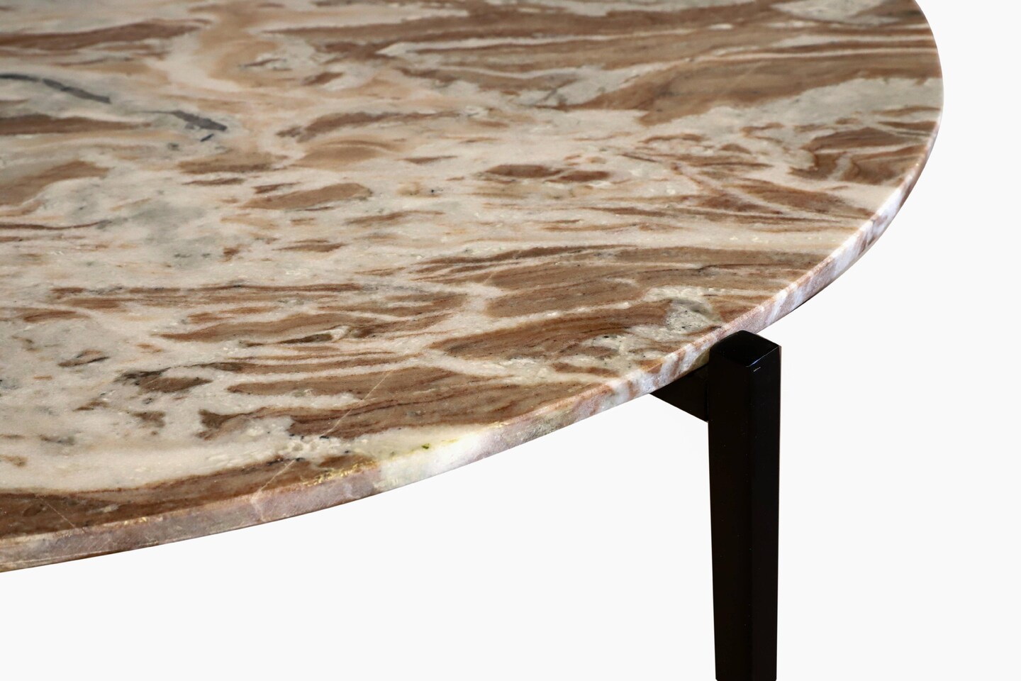 Brown Marble Nesting Table with Metallic Grey Metal Frame (17&#x22; Height) | Elegant &#x26; Sturdy Side Table | Space-Saving Modern Design | Perfect for Living Room, Bedroom, Office &#x26; Home D&#xE9;cor