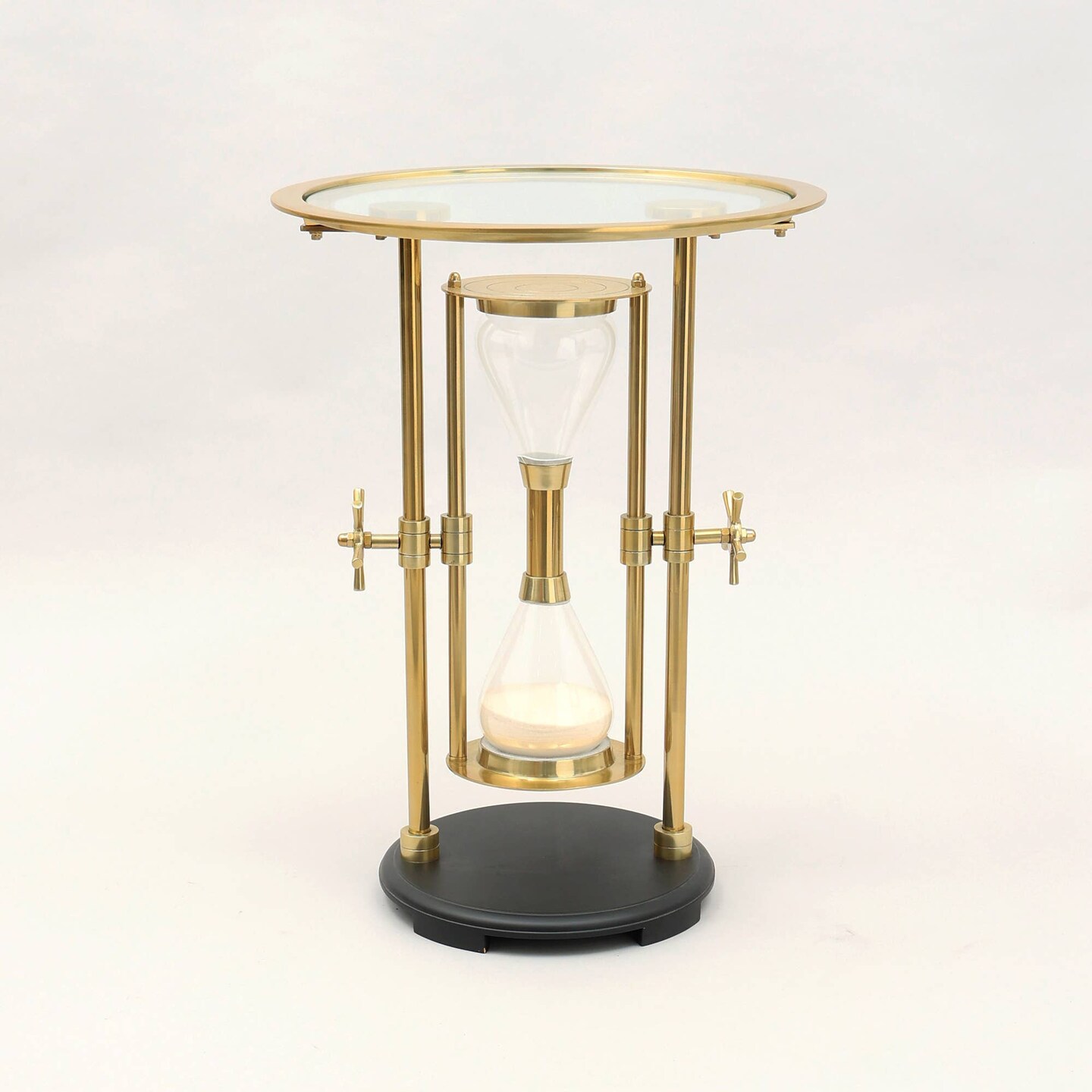 Decorative Hourglass End Table-Side Table-18x18x24&#x22;