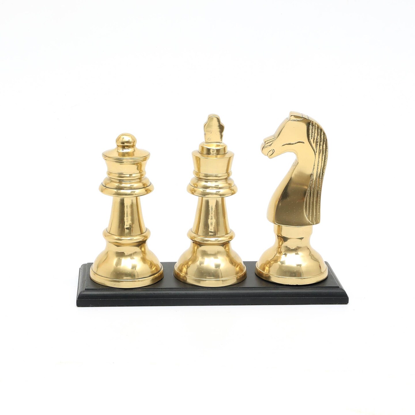 Decorative Aluminum Chess Piece on Base-Gold - Tabletop Object