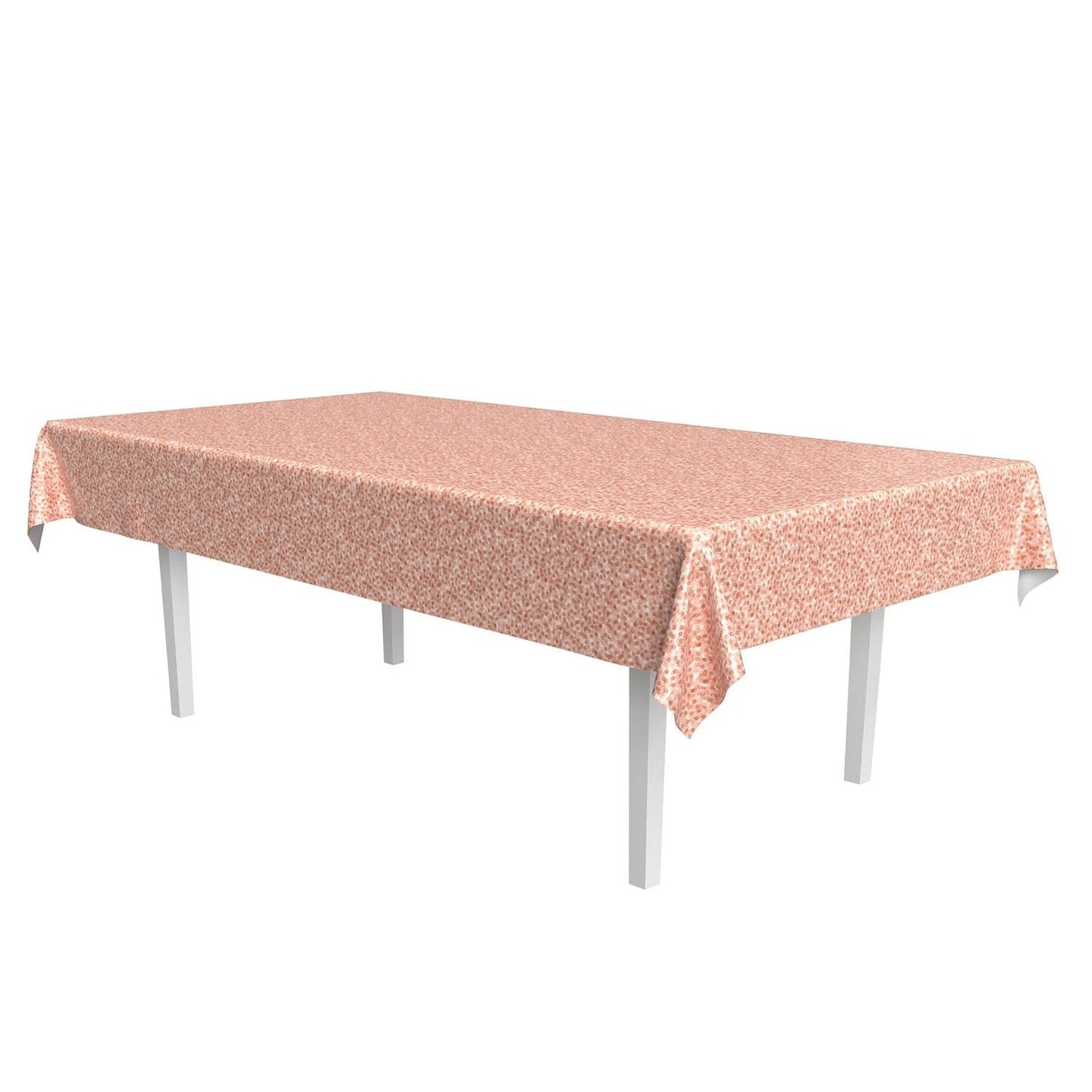 Bulk 12 Pack Bulk Rose Gold Printed Sequined Party Tablecover