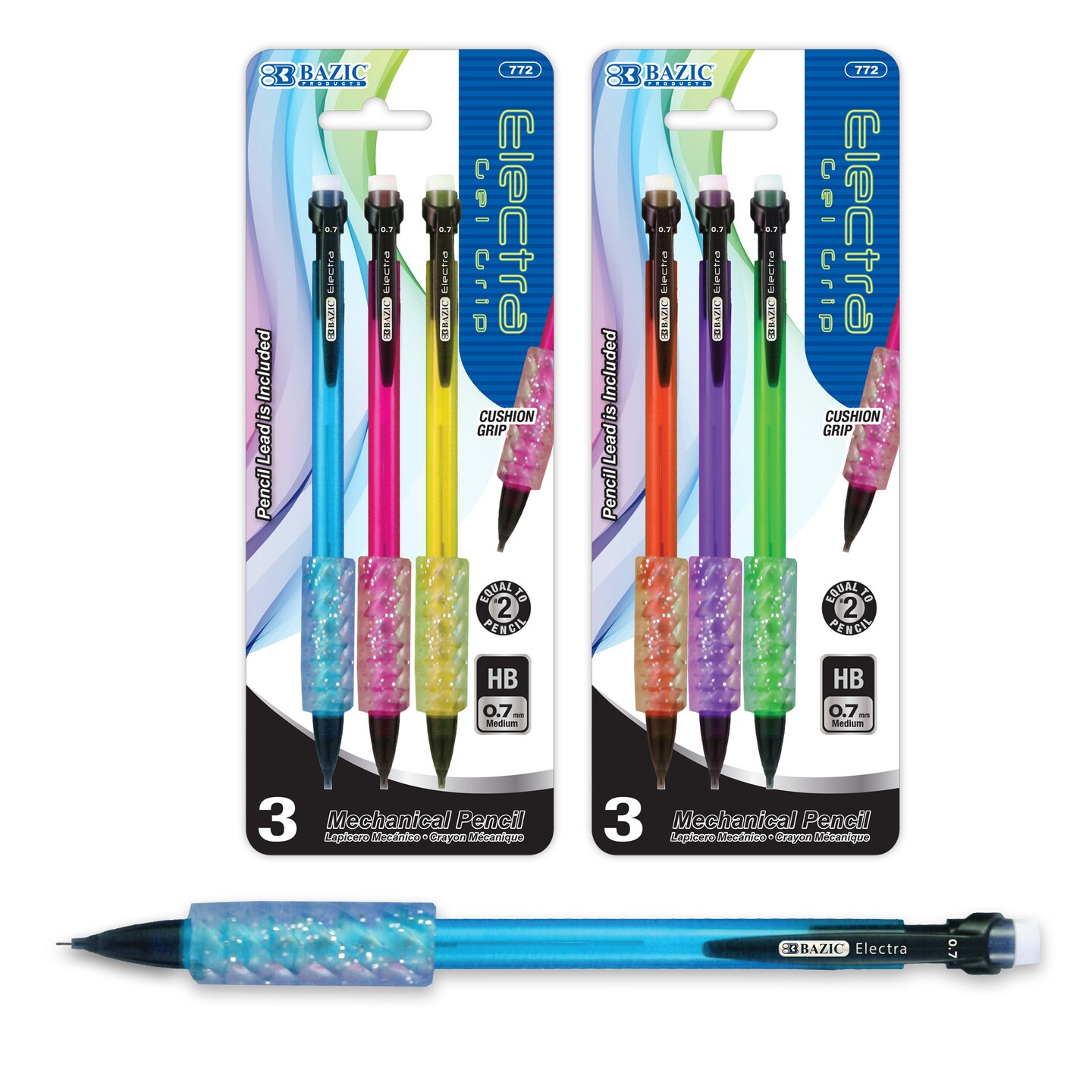 BAZIC 0 7 Mm Electra Fashion Color Mechanical Pencil 3 Pack Michaels 