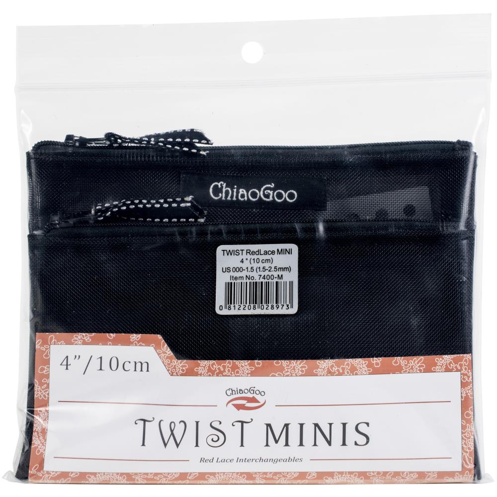ChiaoGoo TWIST Red Lace Interchangeable 4&#x22; Tip Mini Set - US 000-1.5 (1.5-2.5mm)