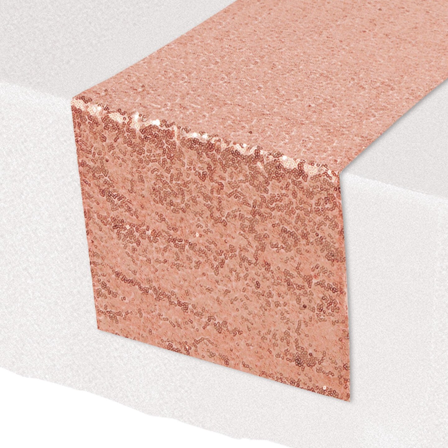 12 Pack Beistle Sequined Party Table Runner - rose gold