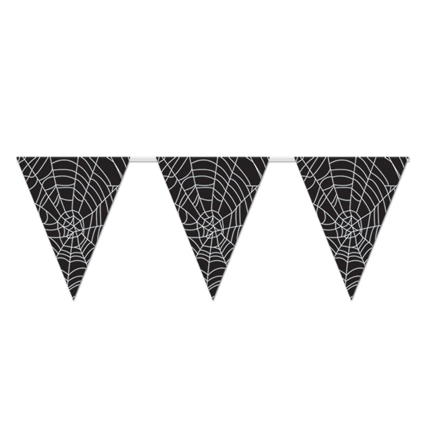 12 Pack Beistle Halloween Spider Web Pennant Banner