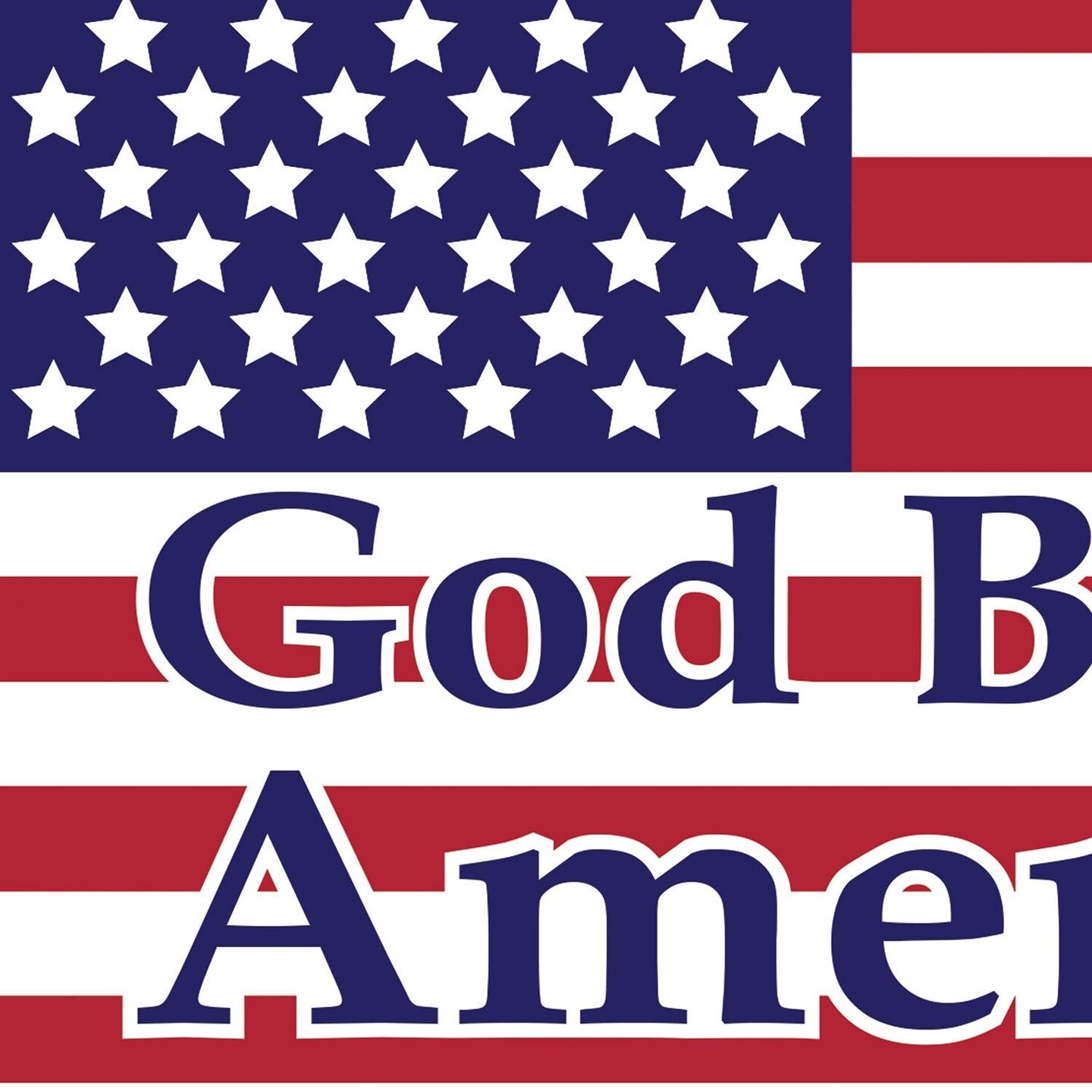 6 Pack Beistle Plastic God Bless America Party Yard Sign