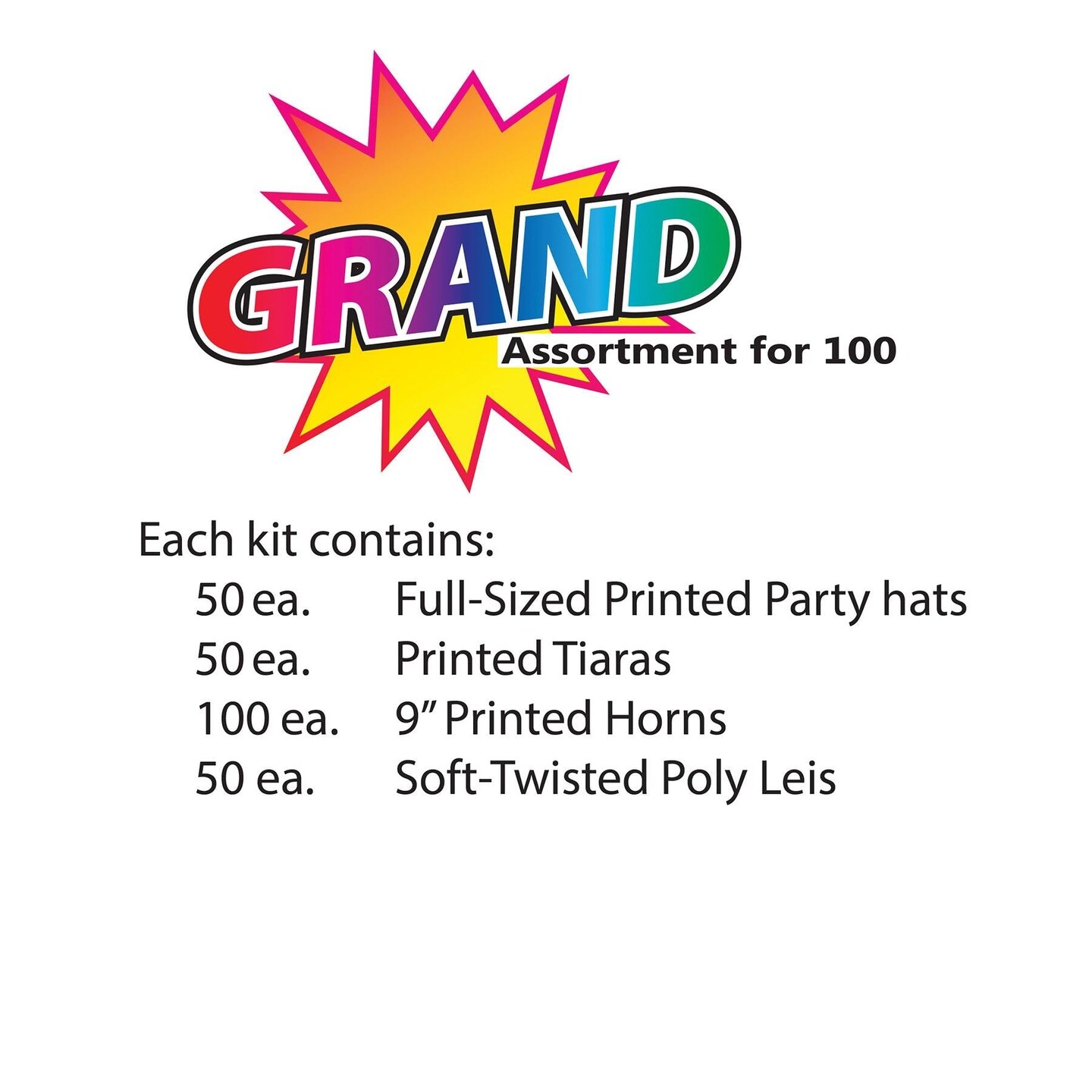 Beistle Grand New Year&#x27;s Eve Party Kit for 100 People