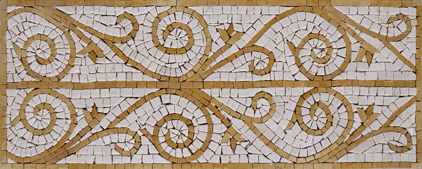 product name is Pastel Geo - Mosaic Border