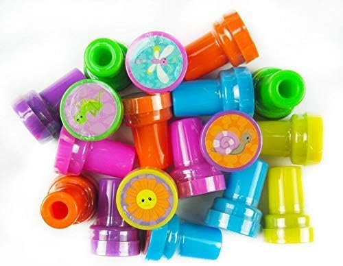 Tiny Mills 24 Pcs Spring Flowers Butterfly Stampers for Kids Easter Egg Fillers