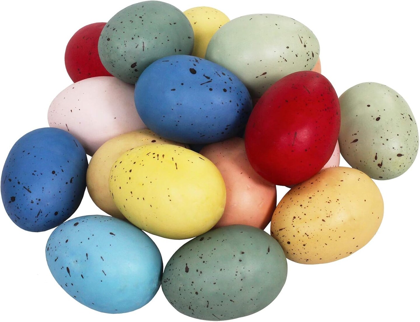 18 pcs 9 Colors Foam Easter Eggs Speckled Eggs Decorations Pastel Speckled Eggs Decorative Easter Eggs for Farmhouse Easter Spring Party Favors Basket Fillers Seasonal Table Setting