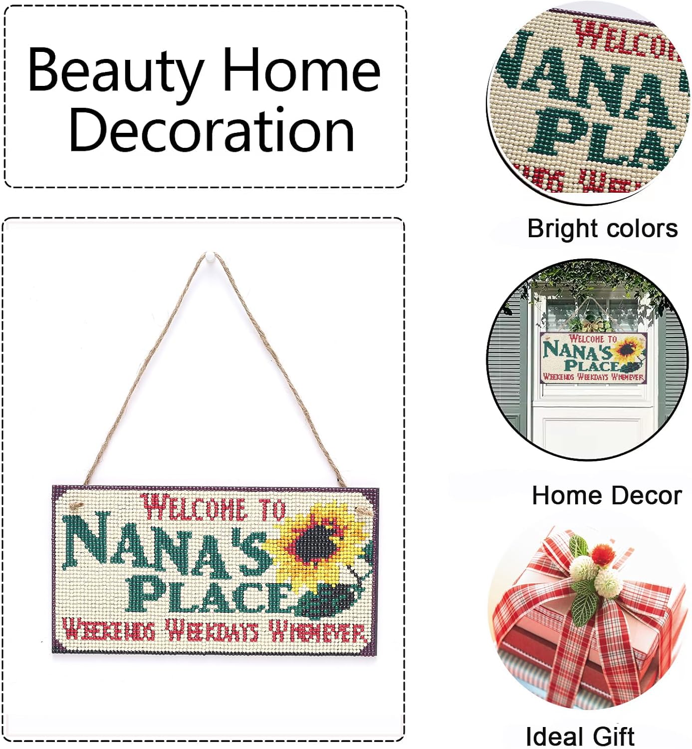 No Need Frame Hanging 5D Diamond Art Painting Kits for Adult Beginners with Tools