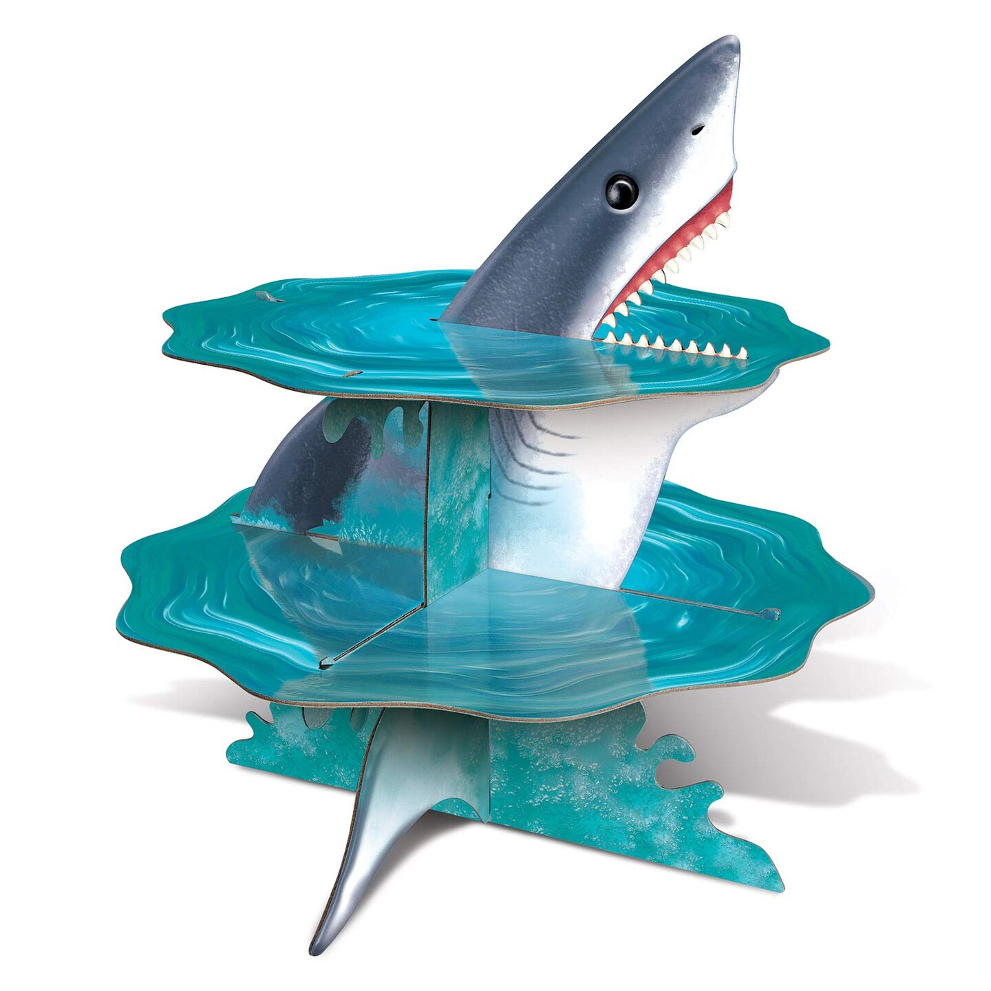 Shark Cupcake Stand: Fun and Playful Display for Parties (Pack of 12)