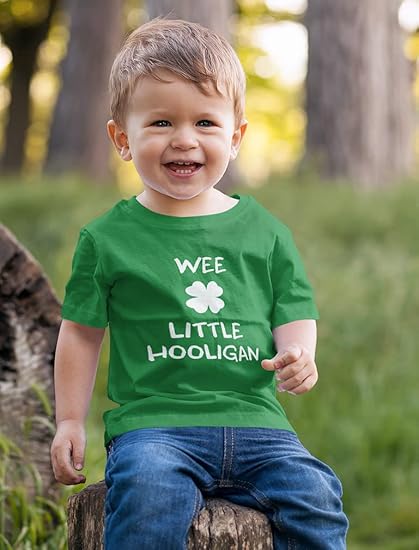 St. Patricks Day Shirt Funny Irish Clover Pattys Toddler Infant Kids T-Shirt
