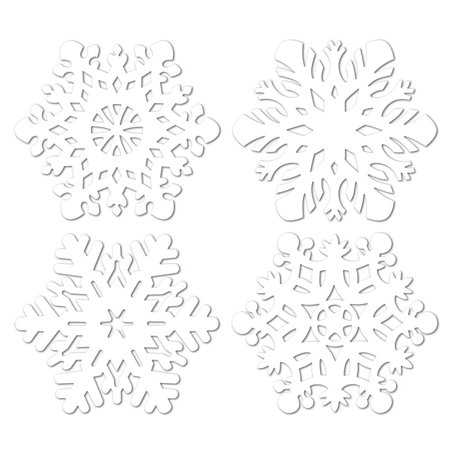 24 Pack Beistle Christmas Die-Cut Snowflakes Decoration
