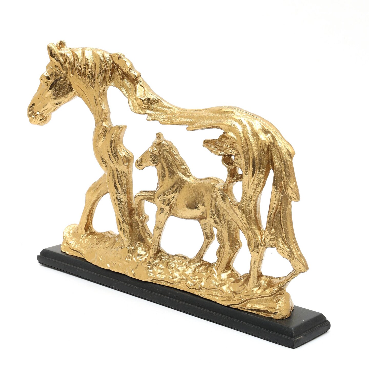 Decorative Horse Sculpture-Animal Figurine - 11&#x22; x 1.25&#x22; x 7.75&#x22;