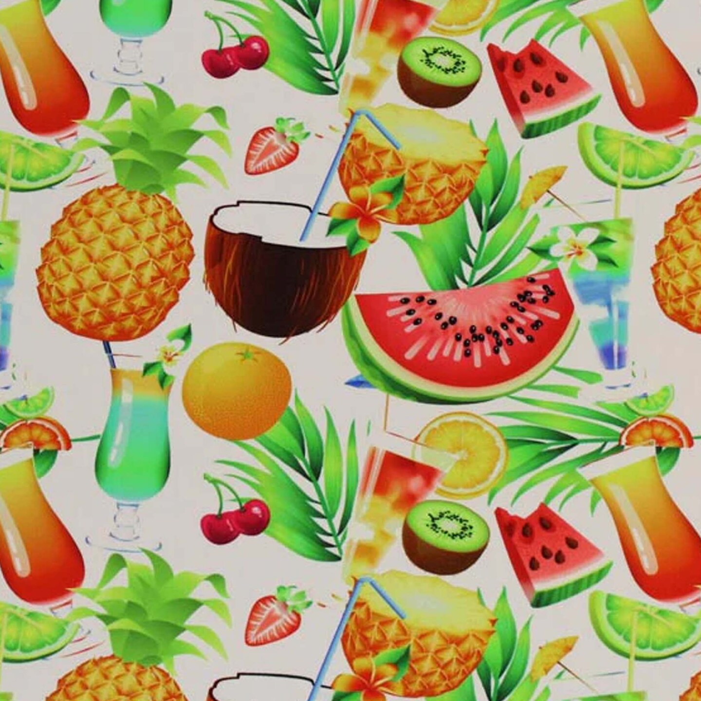 Fruit Cocktails Printed Spandex