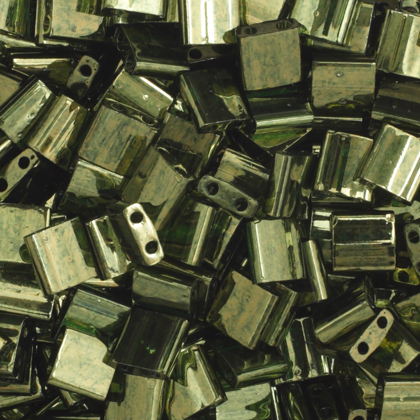 Miyuki Tila 5mm Transparent Metallic Glass Beads, 5.2g
