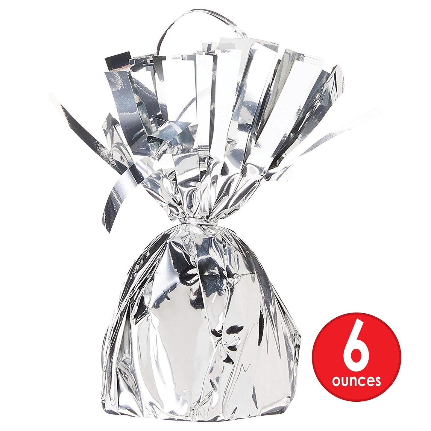 12 Pack Beistle Metallic Wrapped Balloon Weight silver