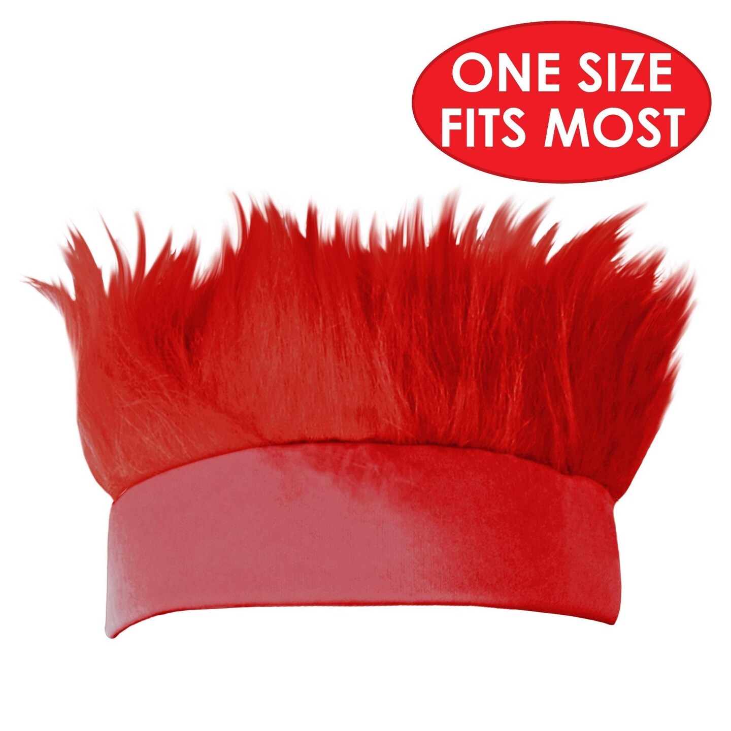 12 Pack Beistle Hairy Headband - red