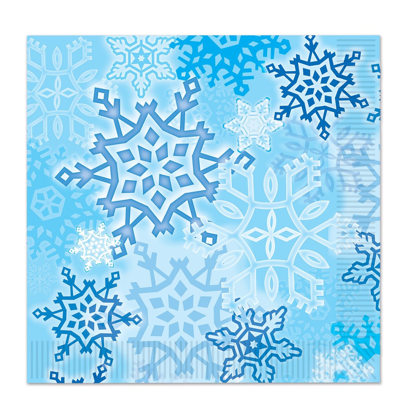 Snowflake Luncheon Napkins - Elegant Winter Party Tableware (Pack of 12)