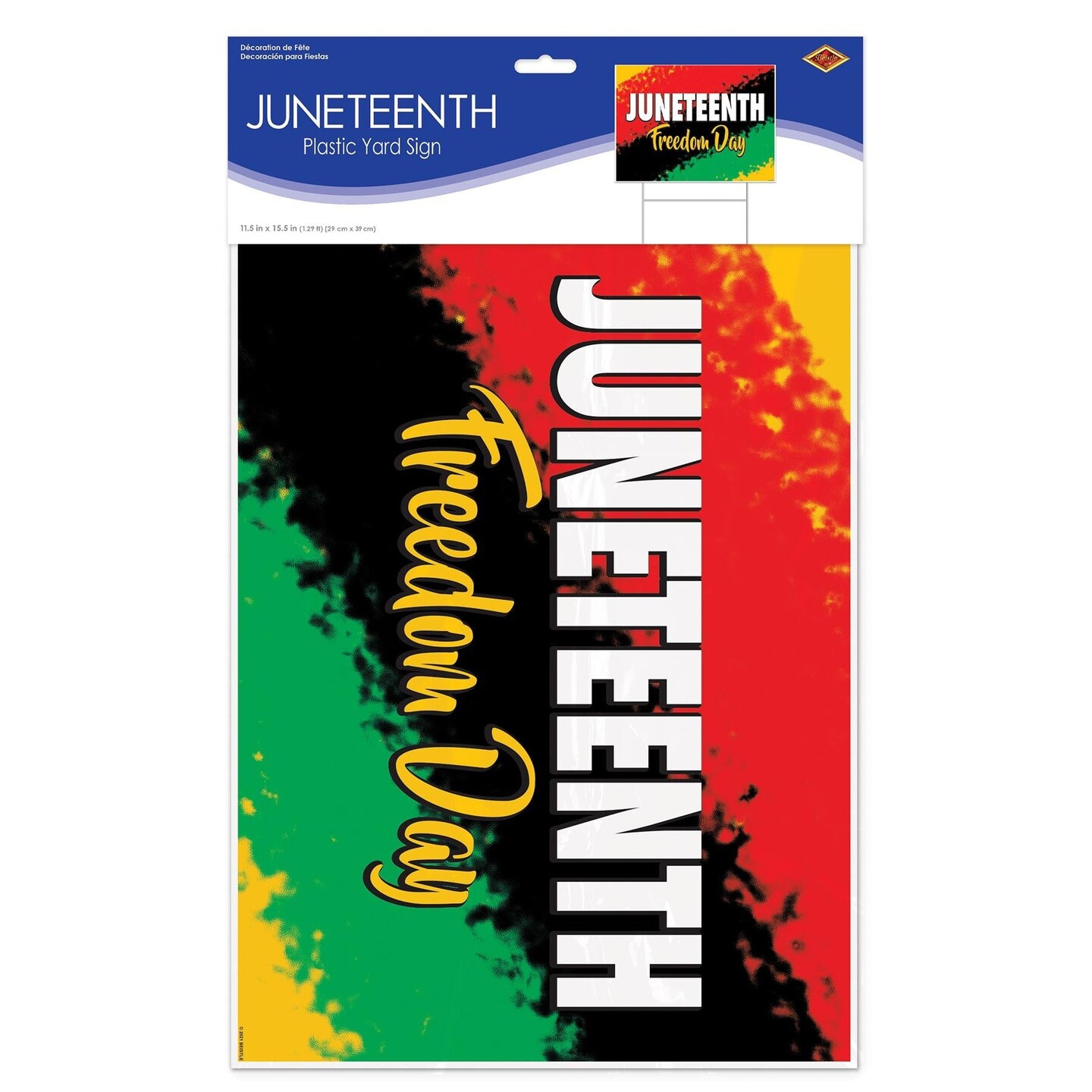 6 Pack Beistle Plastic Juneteenth Yard Sign