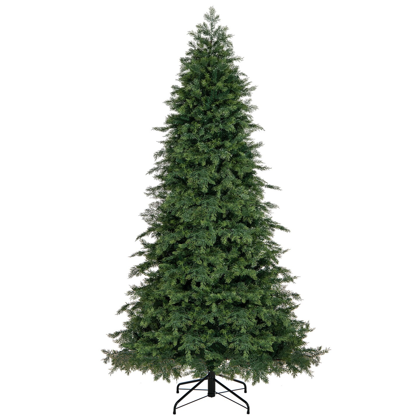 Pre-Lit Artificial Christmas Tree with 11 Modes and Metal Stand