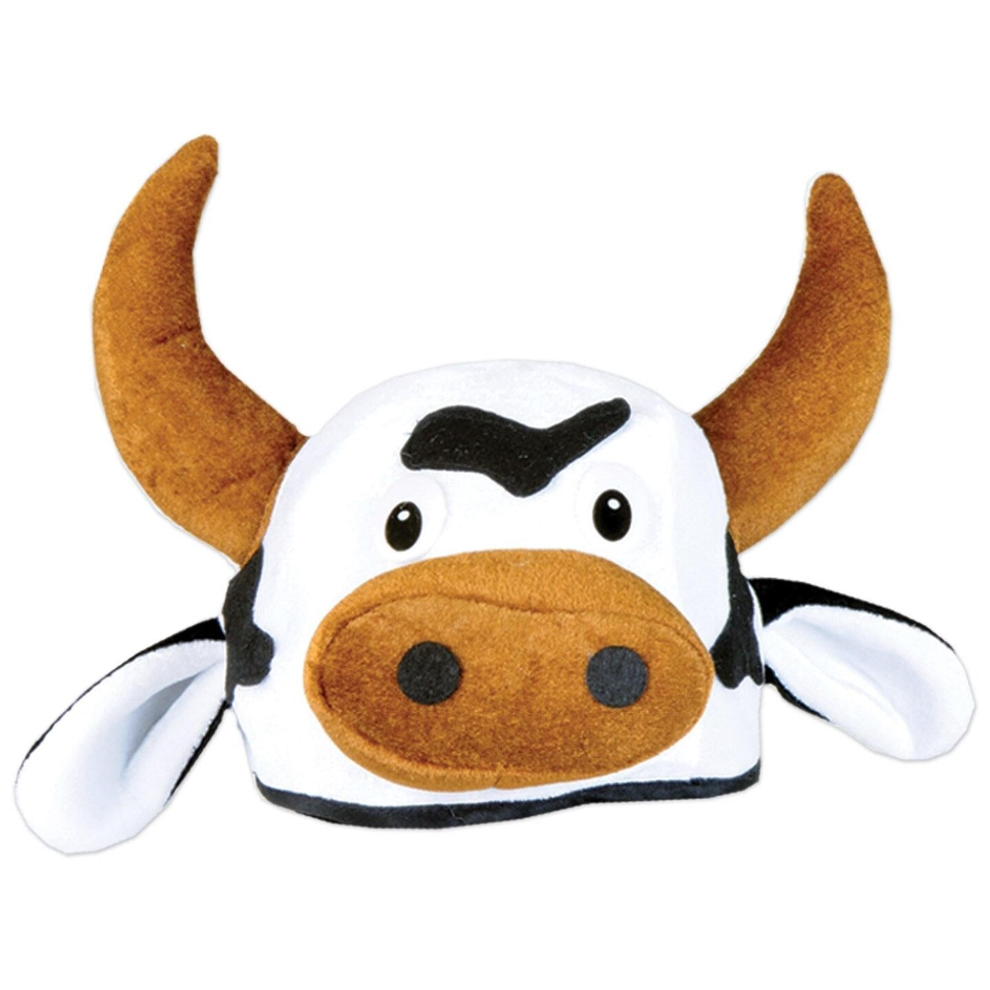 12 Pack Beistle Plush Cow Head-Hat